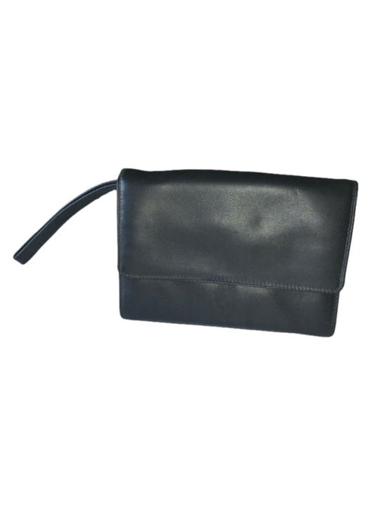 Derek Alexander Handbags - Women's Black Leather Clutch Wristlet Derek Alexander